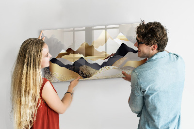 Memobord van glas met print inclusief neodymium magneten Modern prikbord voor foto's en notities