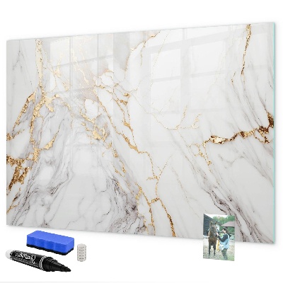 Decoratief glazen wandbord beschrijfbaar en magnetisch Stijlvol bord voor foto's en notities