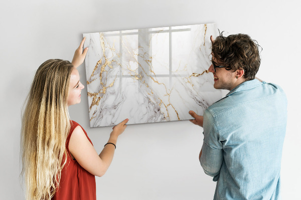 Decoratief glazen wandbord beschrijfbaar en magnetisch Stijlvol bord voor foto's en notities