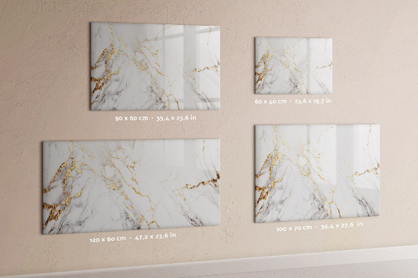 Decoratief glazen wandbord beschrijfbaar en magnetisch Stijlvol bord voor foto's en notities