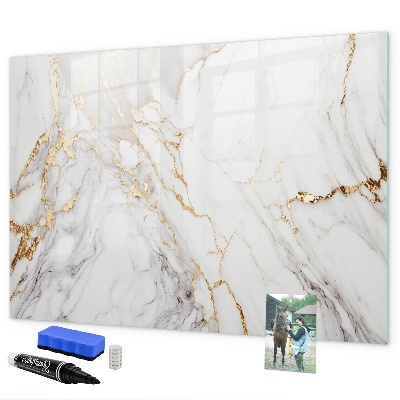Decoratief glazen wandbord beschrijfbaar en magnetisch Stijlvol bord voor foto's en notities