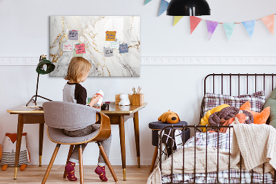 Decoratief glazen wandbord beschrijfbaar en magnetisch Stijlvol bord voor foto's en notities