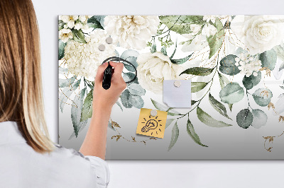 Decoratief glazen wandbord beschrijfbaar en magnetisch Creatief fotoprikbord