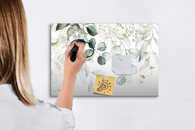 Memobord van glas met print inclusief neodymium magneten Stijlvol bord voor foto's en notities