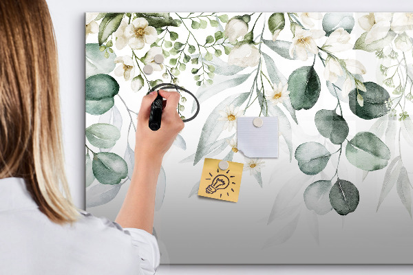 Memobord van glas met print inclusief neodymium magneten Een stijlvol bord om herinneringen op te presenteren.