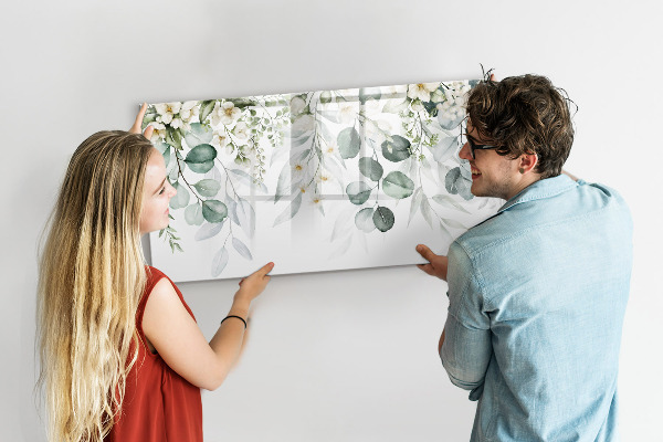 Memobord van glas met print inclusief neodymium magneten Een stijlvol bord om herinneringen op te presenteren.