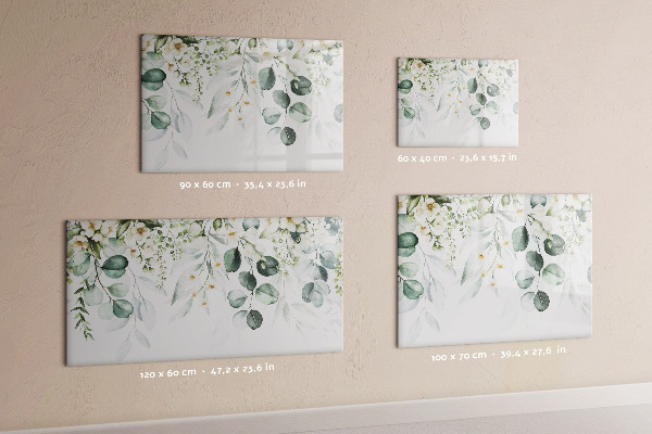Memobord van glas met print inclusief neodymium magneten Een stijlvol bord om herinneringen op te presenteren.