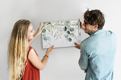 Memobord van glas met print inclusief neodymium magneten Een stijlvol bord om herinneringen op te presenteren.