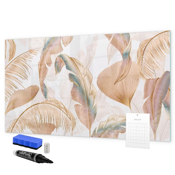 Decoratief glazen wandbord beschrijfbaar en magnetisch Stijlvol bord voor foto's en notities