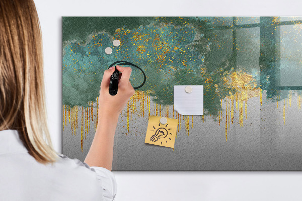Decoratief glazen wandbord beschrijfbaar en magnetisch Creatief fotopresentatiebord