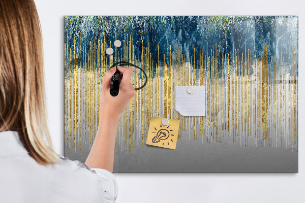 Memobord van glas met print inclusief neodymium magneten Kleurrijk paneel voor het presenteren van foto's