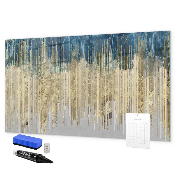 Memobord van glas met print inclusief neodymium magneten Kleurrijk paneel voor het presenteren van foto's