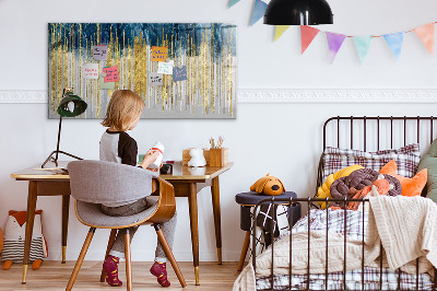 Memobord van glas met print inclusief neodymium magneten Kleurrijk paneel voor het presenteren van foto's