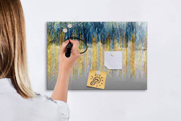 Memobord van glas met print inclusief neodymium magneten Kleurrijk paneel voor het presenteren van foto's