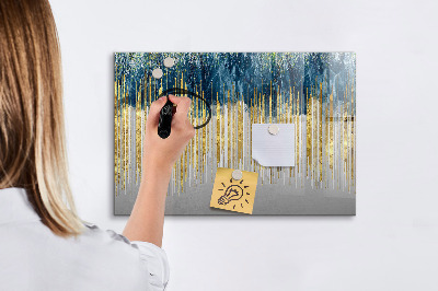 Memobord van glas met print inclusief neodymium magneten Kleurrijk paneel voor het presenteren van foto's