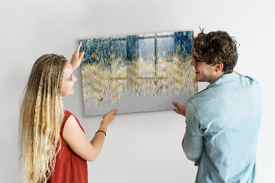 Memobord van glas met print inclusief neodymium magneten Kleurrijk paneel voor het presenteren van foto's