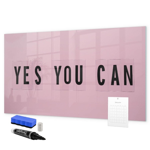 Decoratief glazen wandbord beschrijfbaar en magnetisch Een inspirerende ruimte voor zelfexpressie.