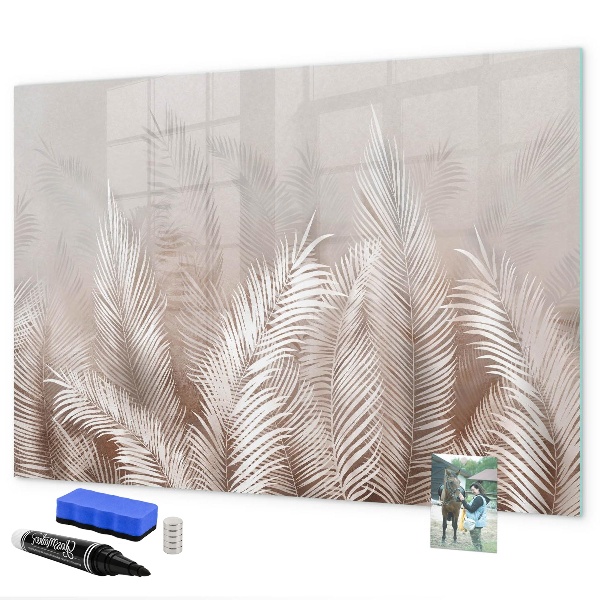 Memobord van glas met print inclusief neodymium magneten Stijlvol bord voor foto's en notities