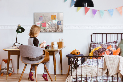 Memobord van glas met print inclusief neodymium magneten Stijlvol bord voor foto's en notities
