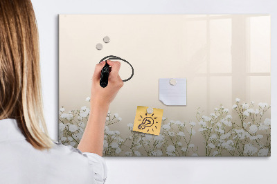 Memobord van glas met print inclusief neodymium magneten Een stijlvol bord voor notities en foto's