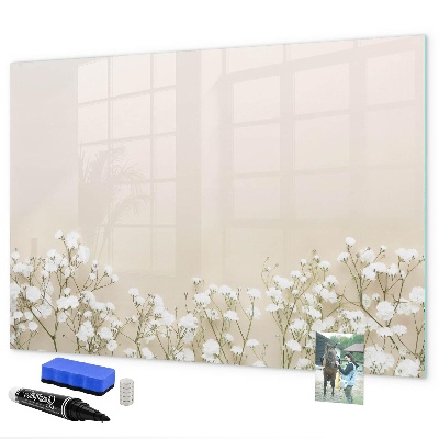 Memobord van glas met print inclusief neodymium magneten Een stijlvol bord voor notities en foto's