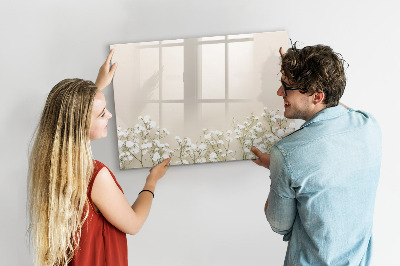 Memobord van glas met print inclusief neodymium magneten Een stijlvol bord voor notities en foto's