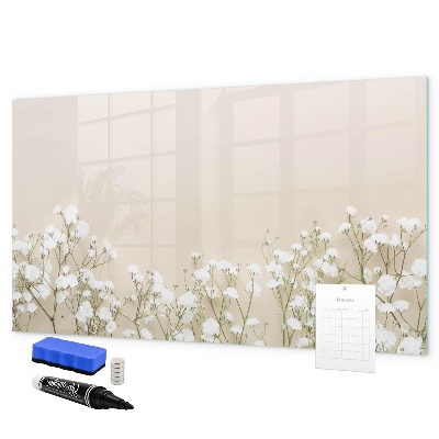 Memobord van glas met print inclusief neodymium magneten Een stijlvol bord voor notities en foto's