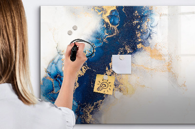 Decoratief glazen wandbord beschrijfbaar en magnetisch Modern prikbord voor foto's en notities