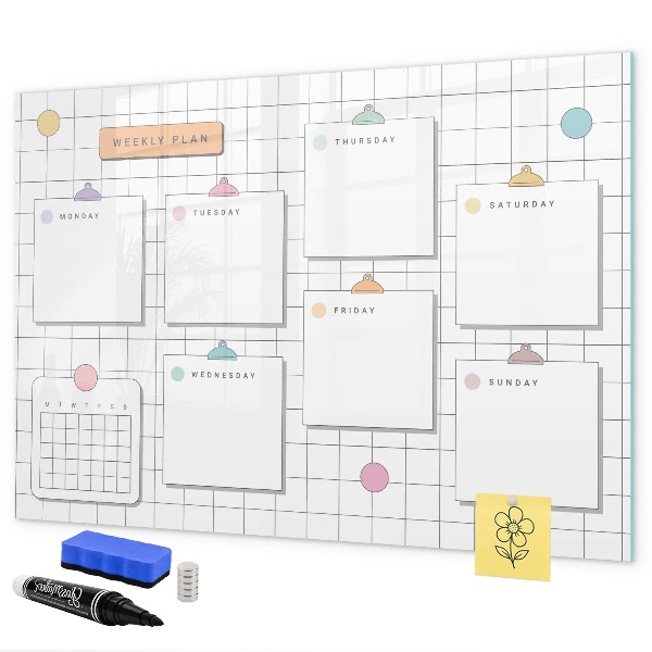 Weekplanning met ruimte voor foto's