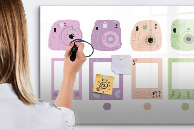 Memobord van glas met print inclusief neodymium magneten Creatief moodboard voor foto's en notities
