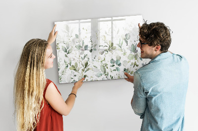 Decoratief glazen wandbord beschrijfbaar en magnetisch Groen bord voor foto's en notities