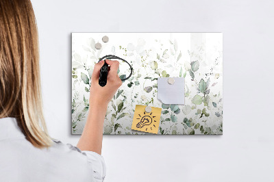 Decoratief glazen wandbord beschrijfbaar en magnetisch Groen bord voor foto's en notities