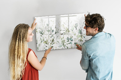 Decoratief glazen wandbord beschrijfbaar en magnetisch Groen bord voor foto's en notities