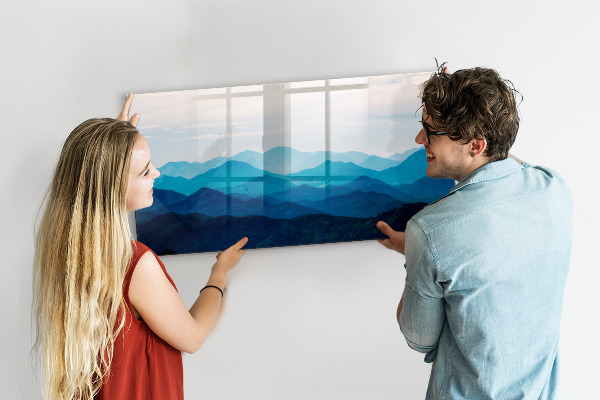 Decoratief glazen wandbord beschrijfbaar en magnetisch Bewaar uw herinneringen in een prachtige stijl.