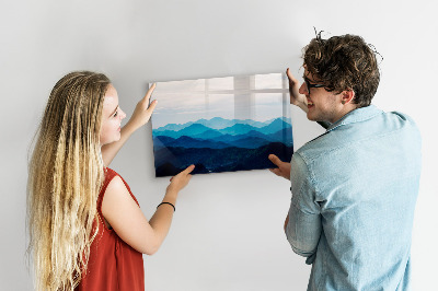 Decoratief glazen wandbord beschrijfbaar en magnetisch Bewaar uw herinneringen in een prachtige stijl.