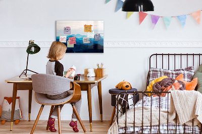 Decoratief glazen wandbord beschrijfbaar en magnetisch Bewaar uw herinneringen in een prachtige stijl.