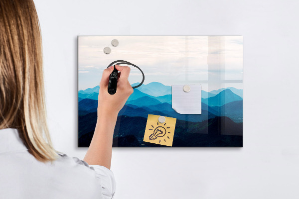 Decoratief glazen wandbord beschrijfbaar en magnetisch Bewaar uw herinneringen in een prachtige stijl.
