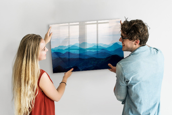 Decoratief glazen wandbord beschrijfbaar en magnetisch Bewaar uw herinneringen in een prachtige stijl.