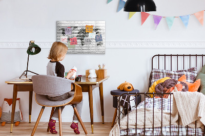 Memobord van glas met print inclusief neodymium magneten Interactieve kaart voor het weergeven van foto's