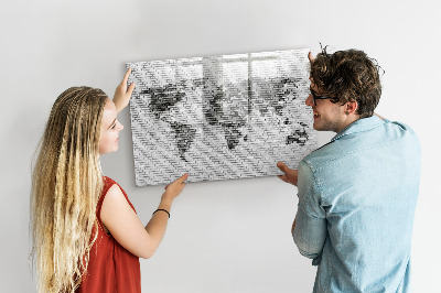 Memobord van glas met print inclusief neodymium magneten Interactieve kaart voor het weergeven van foto's