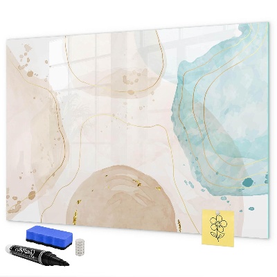 Decoratief glazen wandbord beschrijfbaar en magnetisch Creatief fotopresentatiebord