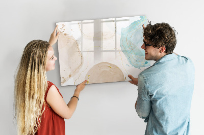 Decoratief glazen wandbord beschrijfbaar en magnetisch Creatief fotopresentatiebord