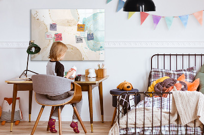 Decoratief glazen wandbord beschrijfbaar en magnetisch Creatief fotopresentatiebord