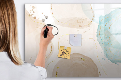 Decoratief glazen wandbord beschrijfbaar en magnetisch Creatief fotopresentatiebord