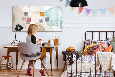 Decoratief glazen wandbord beschrijfbaar en magnetisch Creatief fotopresentatiebord