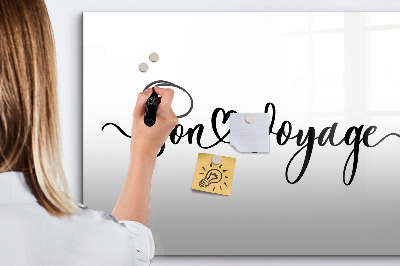 Decoratief glazen wandbord beschrijfbaar en magnetisch Een creatieve ruimte voor herinneringen en foto's