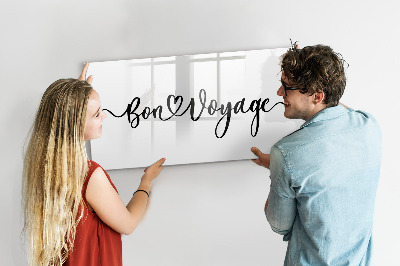 Decoratief glazen wandbord beschrijfbaar en magnetisch Een creatieve ruimte voor herinneringen en foto's