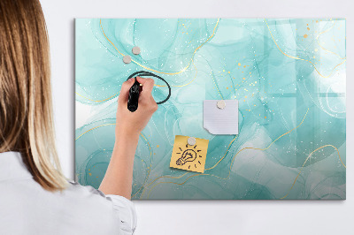 Memobord van glas met print inclusief neodymium magneten Een kleurrijk prikbord voor foto's en notities