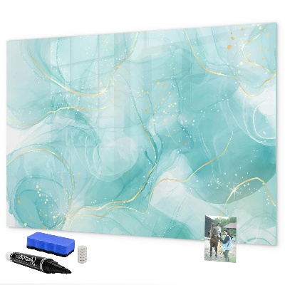 Memobord van glas met print inclusief neodymium magneten Een kleurrijk prikbord voor foto's en notities