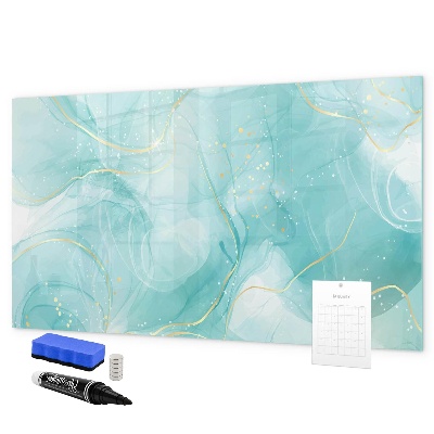 Memobord van glas met print inclusief neodymium magneten Een kleurrijk prikbord voor foto's en notities
